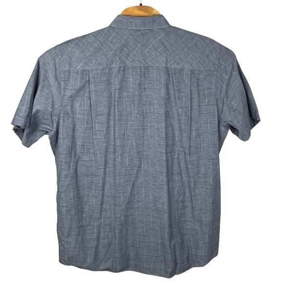 Travis Mathew Mens Gray Check Short Sleeve Button Up Shirt XXL - Picture 2 of 5